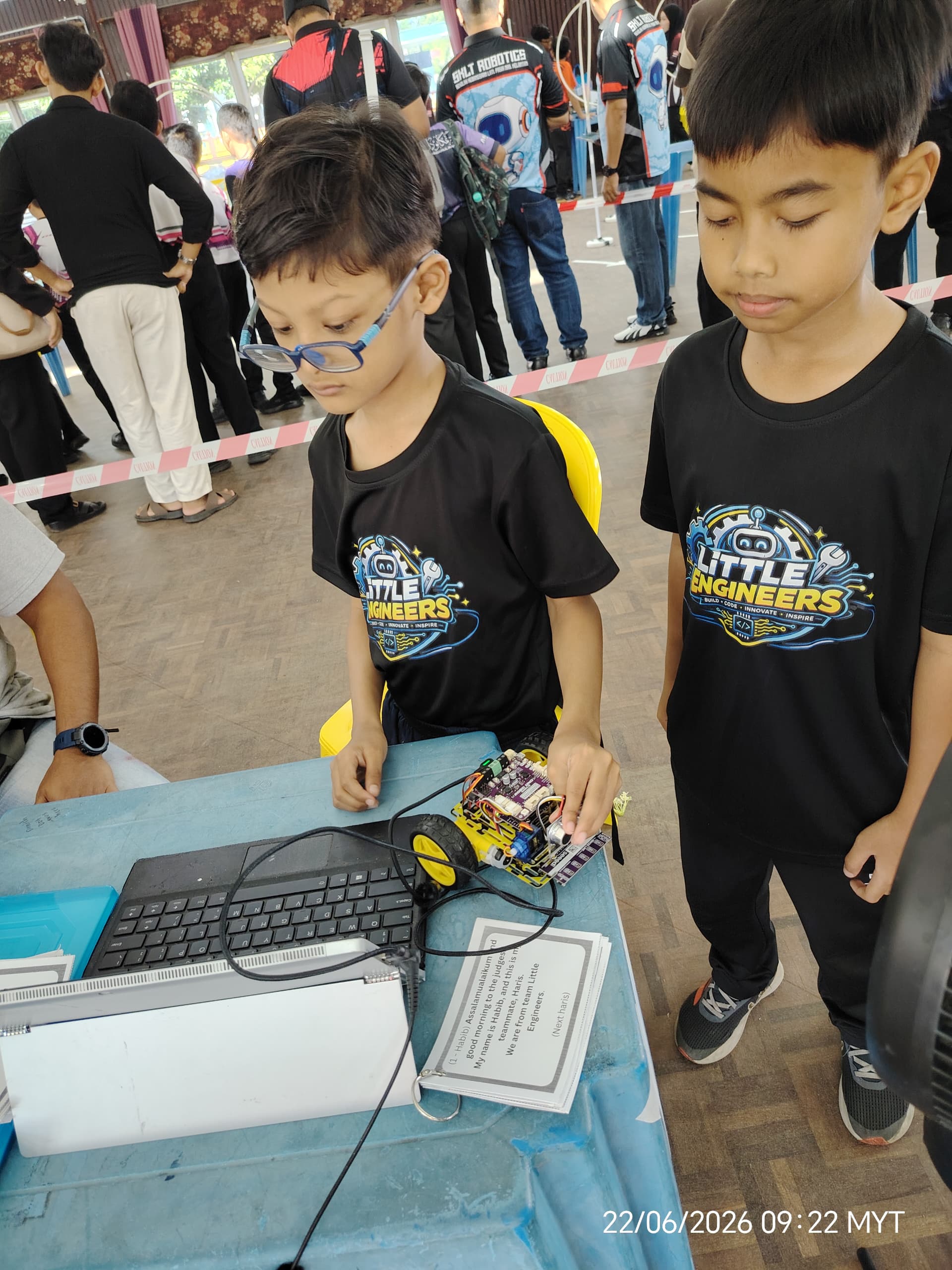 Little Engineers receiving awards and certificates